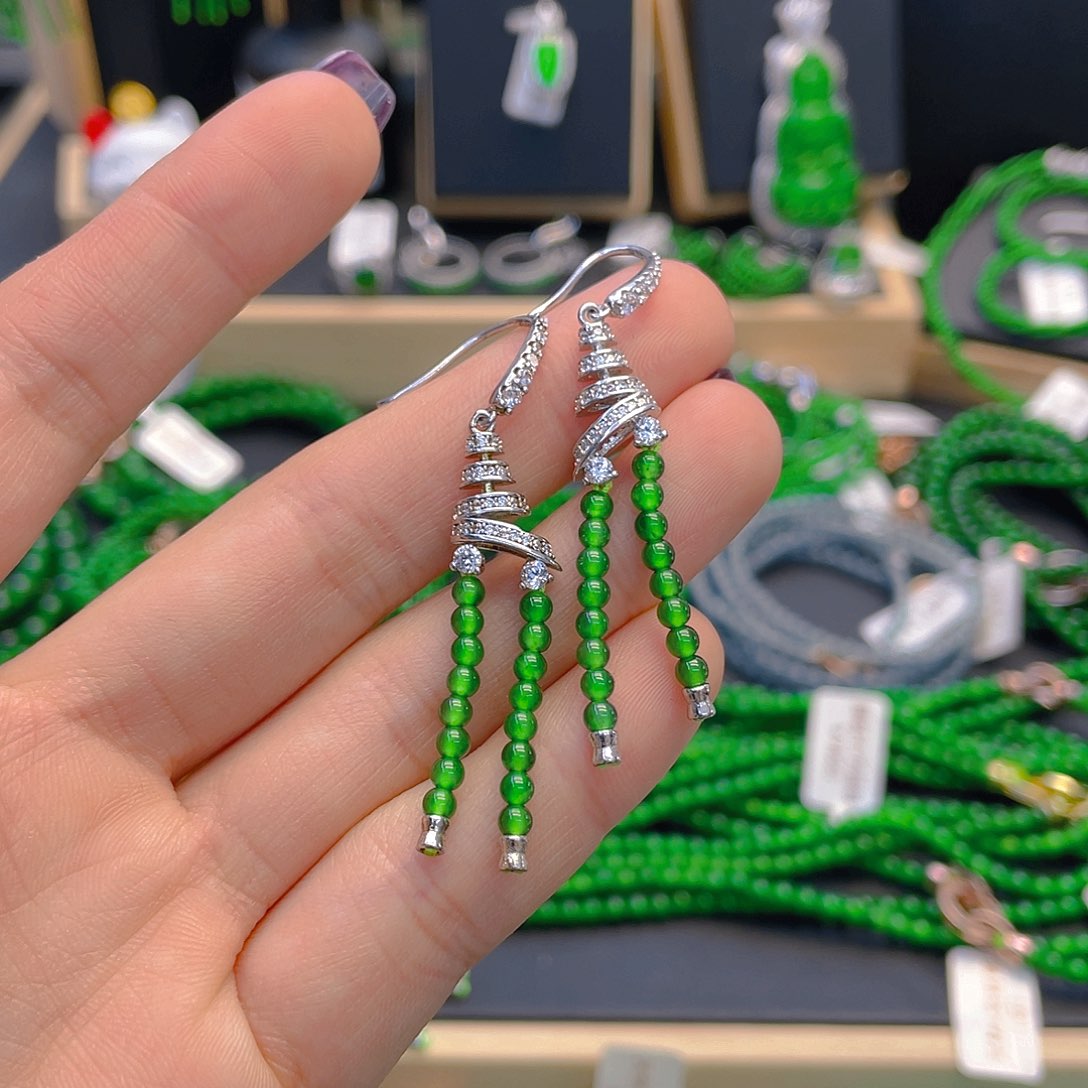 翡翠手链未镶嵌耳钉卡3