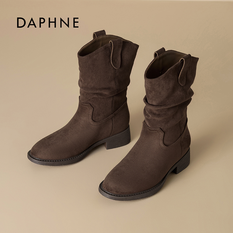 达芙妮厚底马丁靴女2025冬季新款ins潮牌百搭美拉德靴子复古短靴