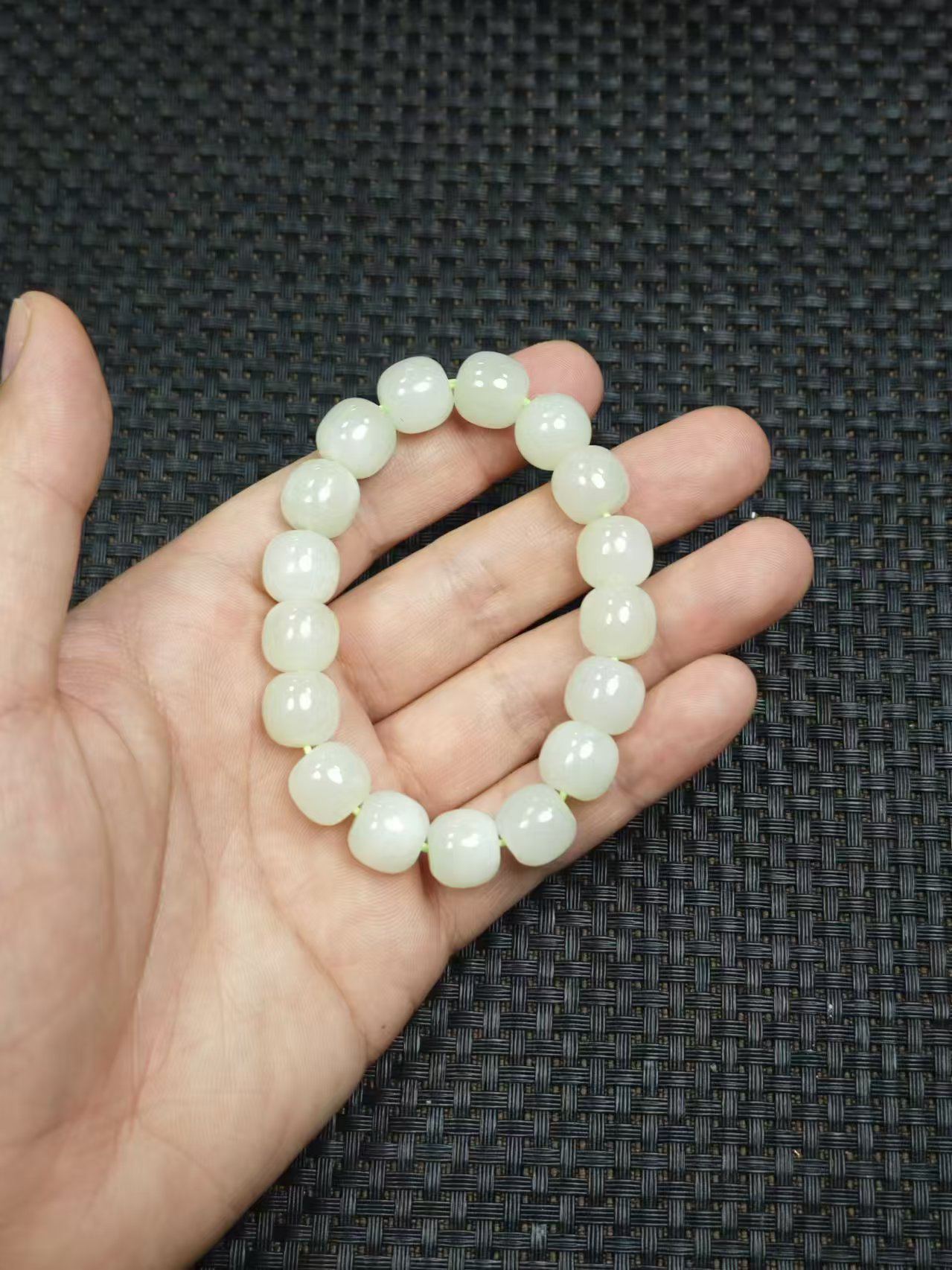 天然和田玉老料卡12mm手串2.17清货2