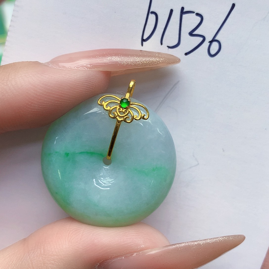 翡翠颈饰18K金镶嵌00000000