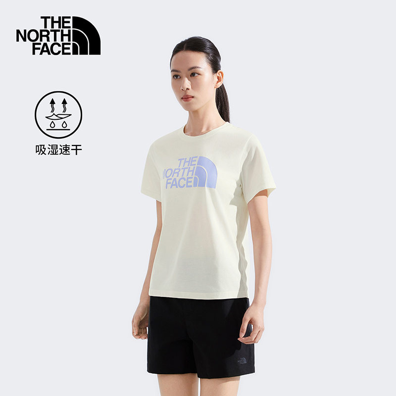 北面女速干印花短袖T恤运动户外休闲透气夏新款TheNorthFace|8CK9