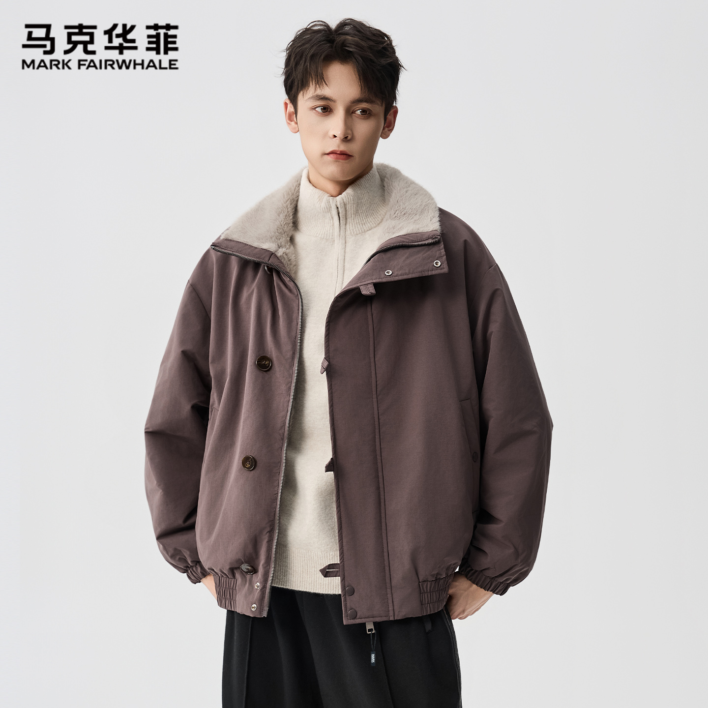 【临海雪原】马克华菲【东北座山雕】男士冬季新款双面穿高度抗寒棉服