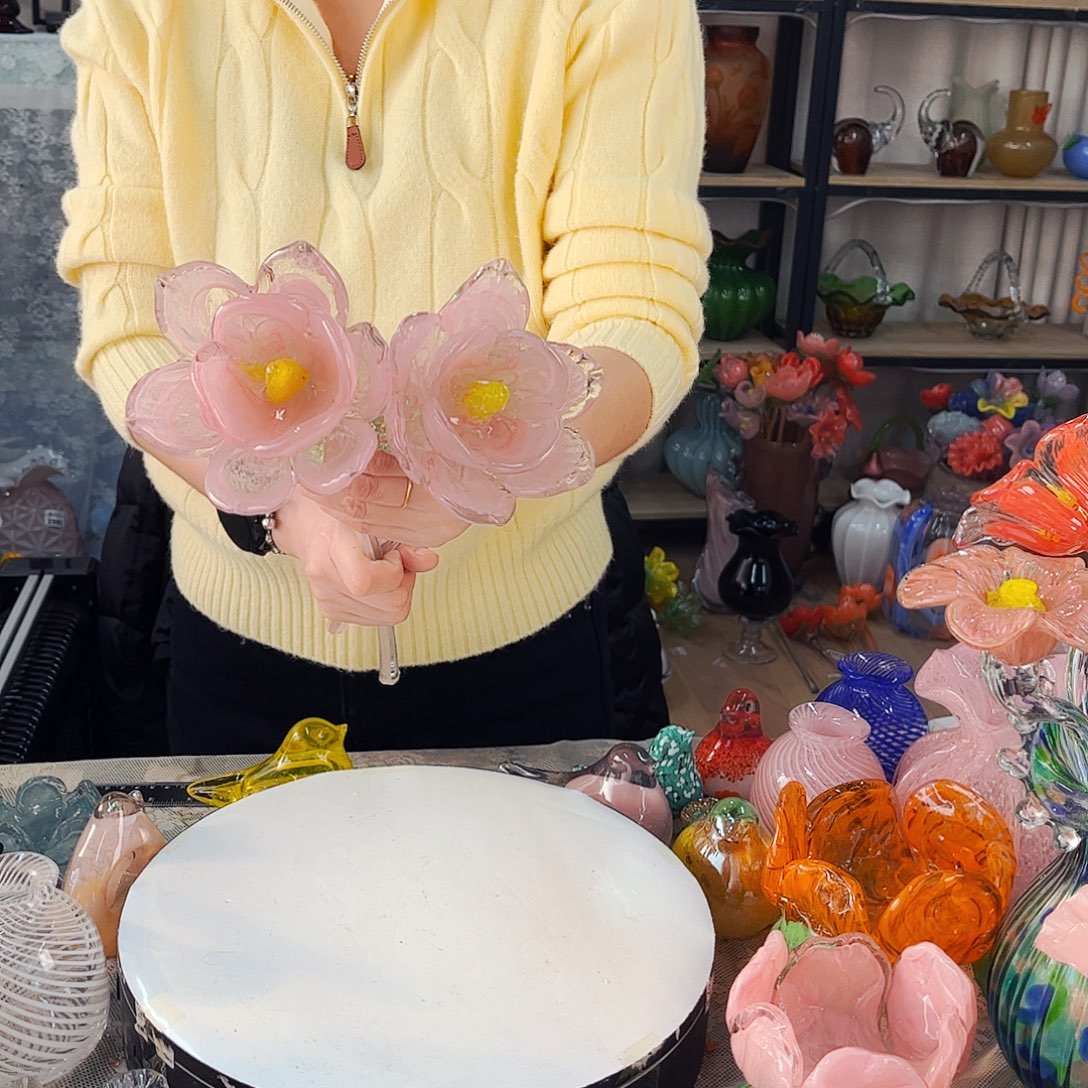 2朵荷花瑕家悦琉璃品福利不退不换