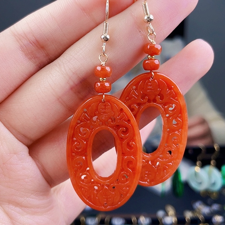 翡翠耳饰未镶嵌饰品