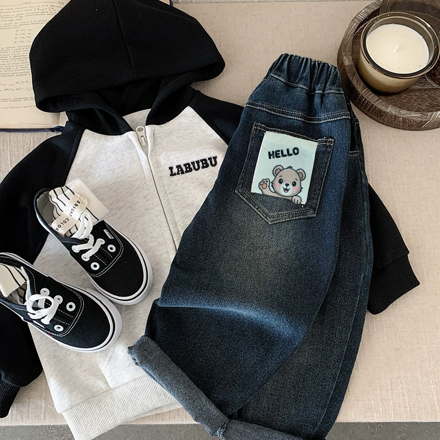 童装男童牛仔裤春秋季中小童宽松长裤儿童男孩宝宝帅气休闲裤潮流