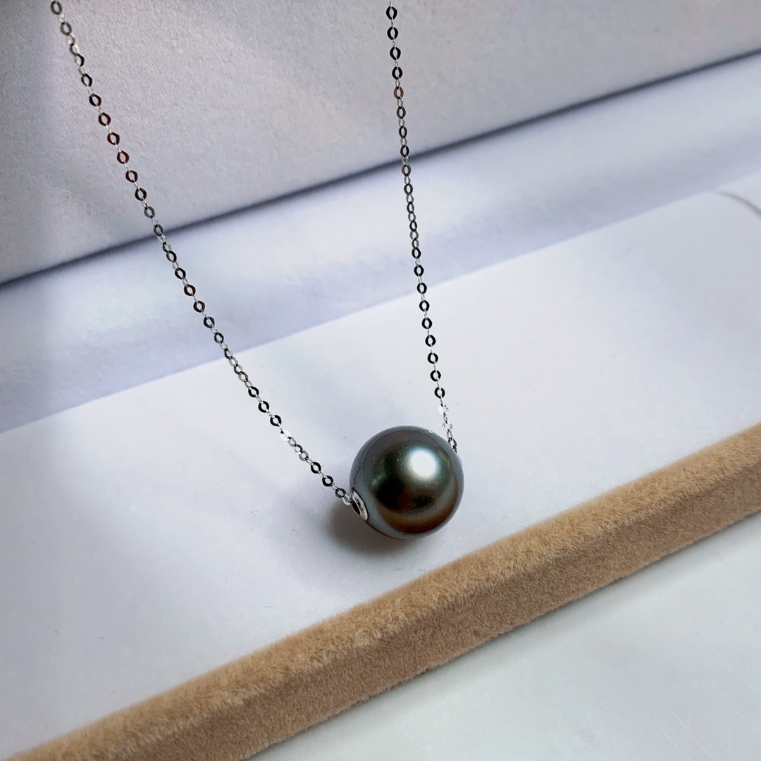 【瑞米珍珠】海水大溪地珍珠18k路路通项链11-12mm（多样性发）