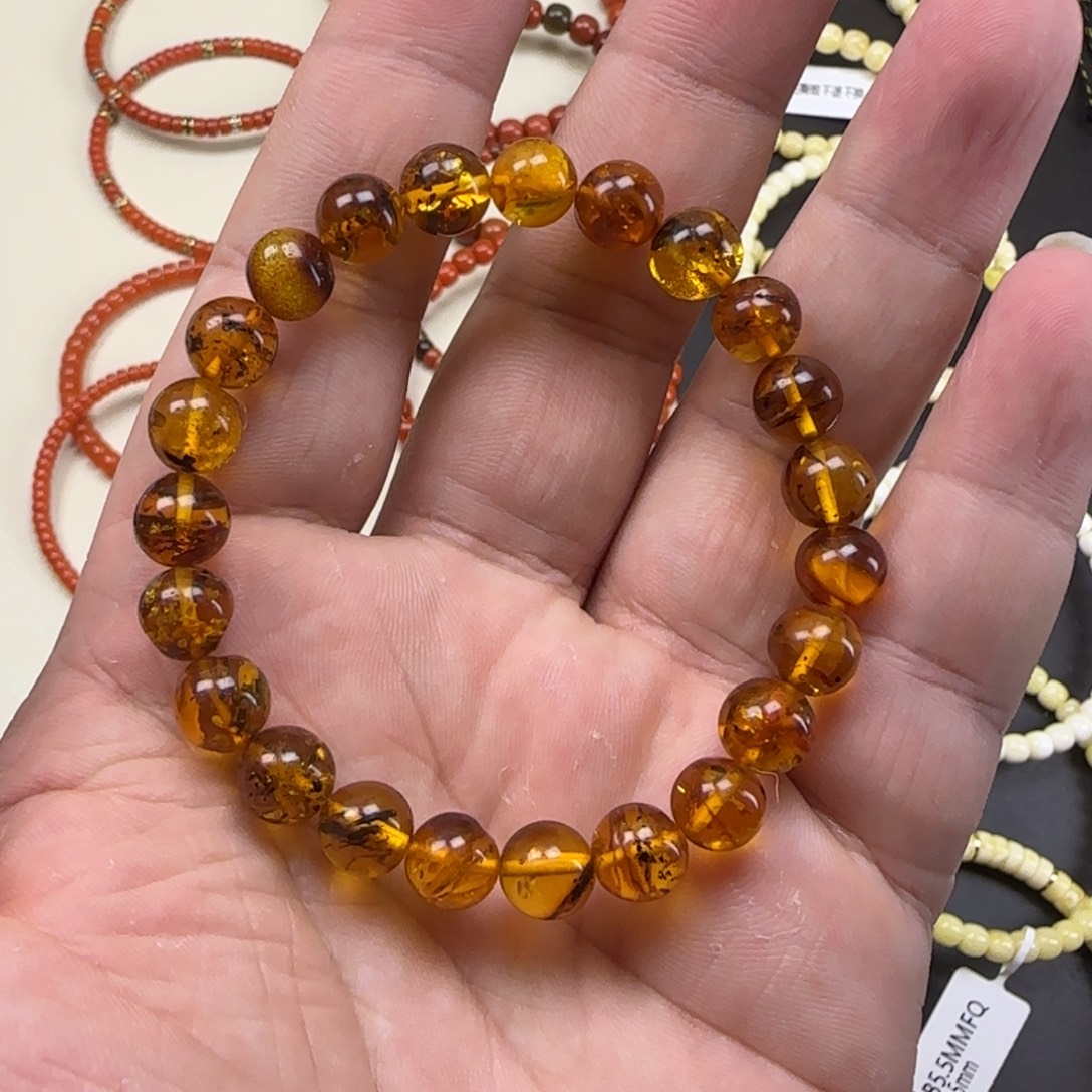 琥珀未镶嵌手链单圈