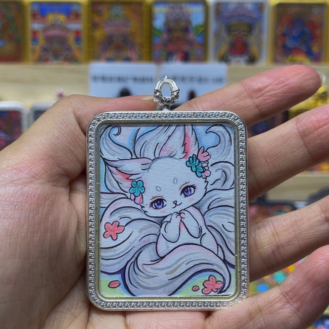 吊坠九尾纯手绘福利唐卡