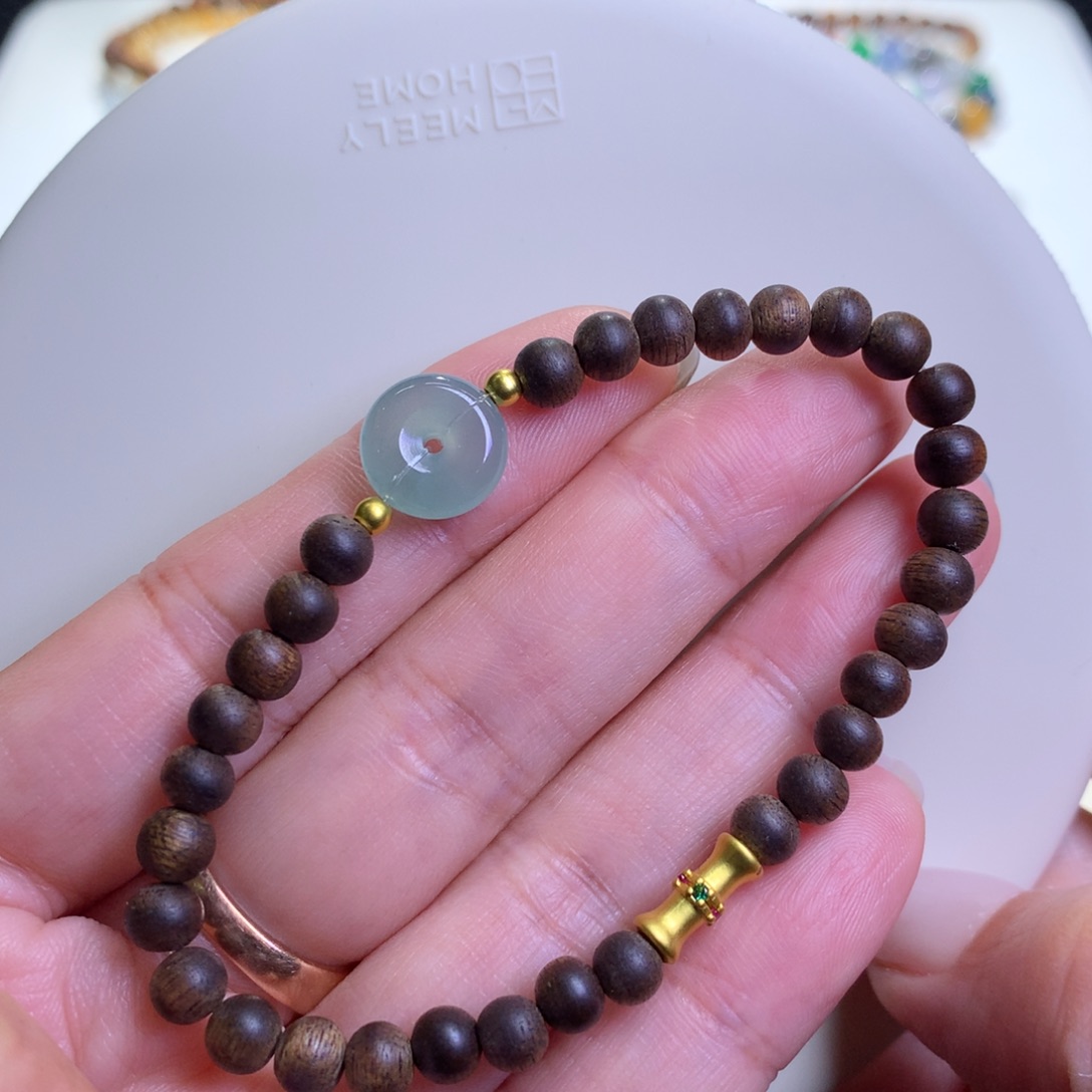 未镶嵌手链翡翠翡翠平安扣手串