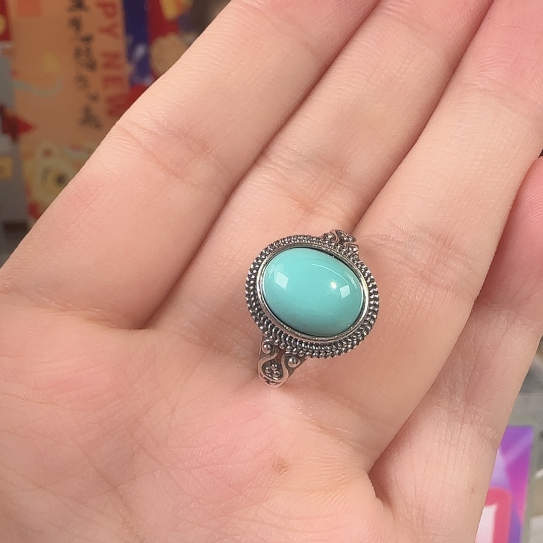 绿松石银S925镶嵌珠宝奇石