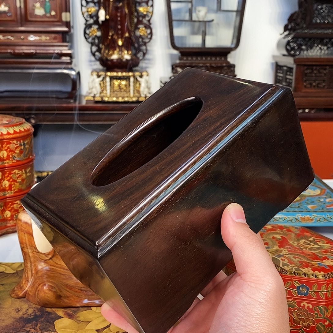 红酸枝木类成套家具大红酸枝纸巾盒