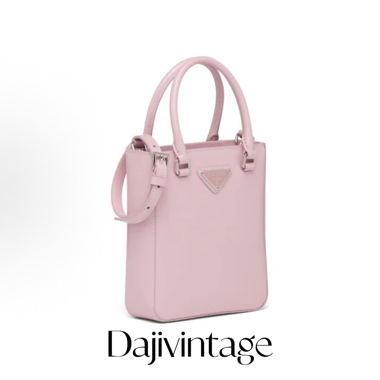 大吉中古/prada普拉达粉色琴谱斜挎包