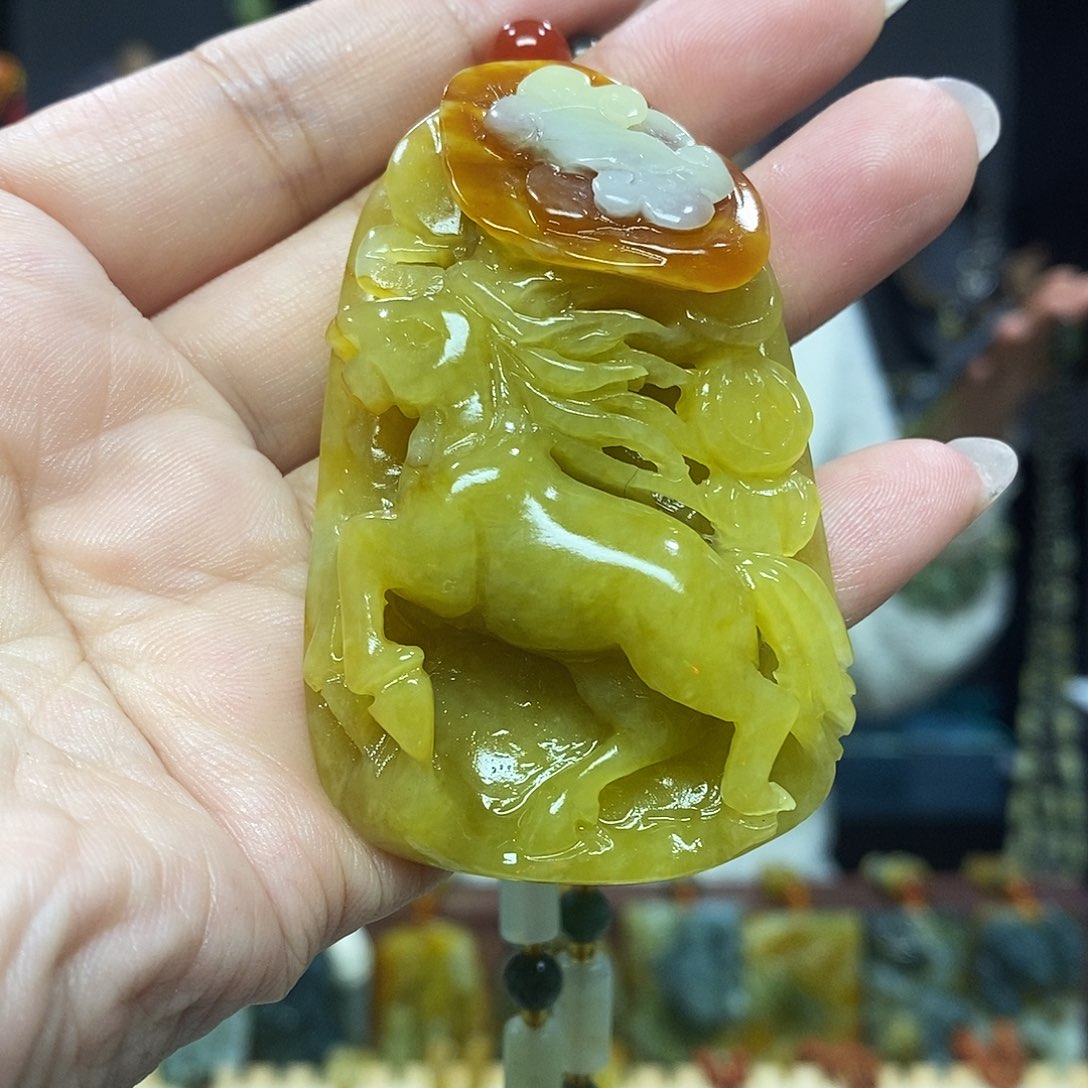 未镶嵌岫玉挂件吊坠项链