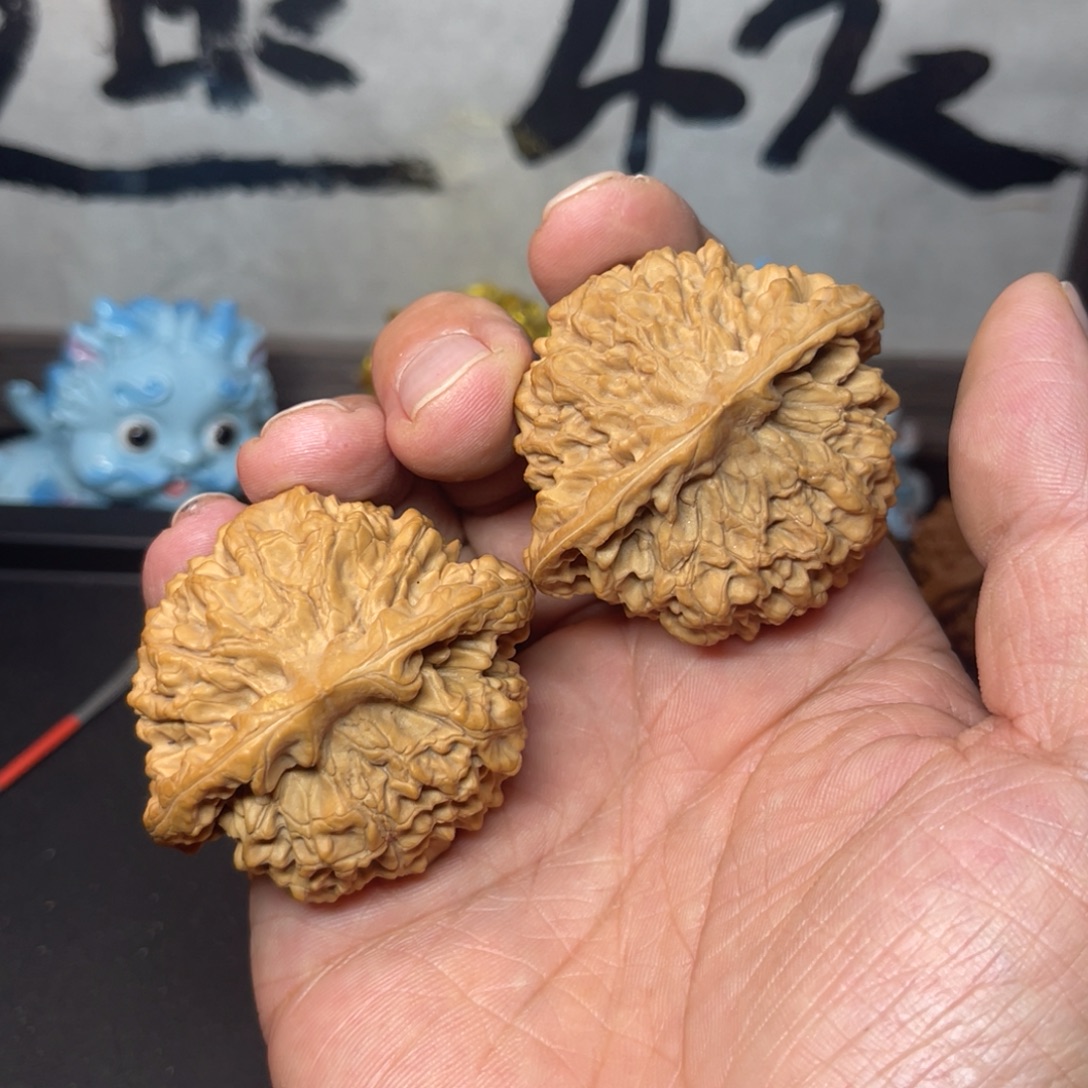 吊坠文玩核桃49全品无修矮桩官帽