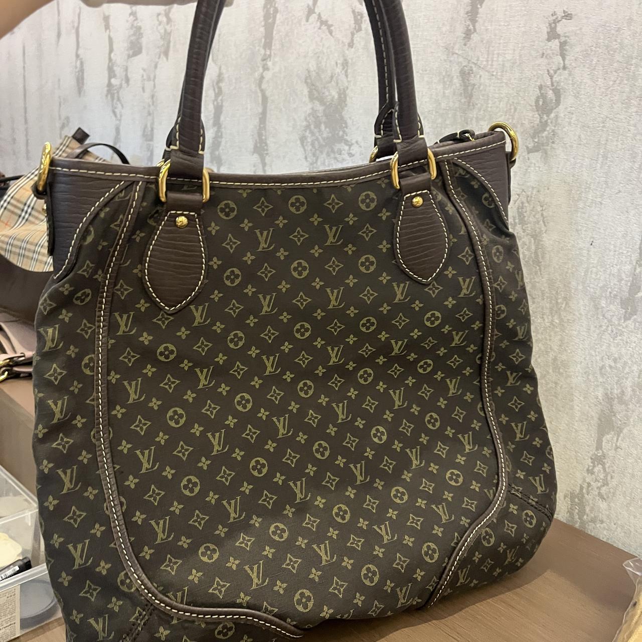 95新 LouisVuitton/路易威登 大吉中古/Lv棕丹宁老花手提包