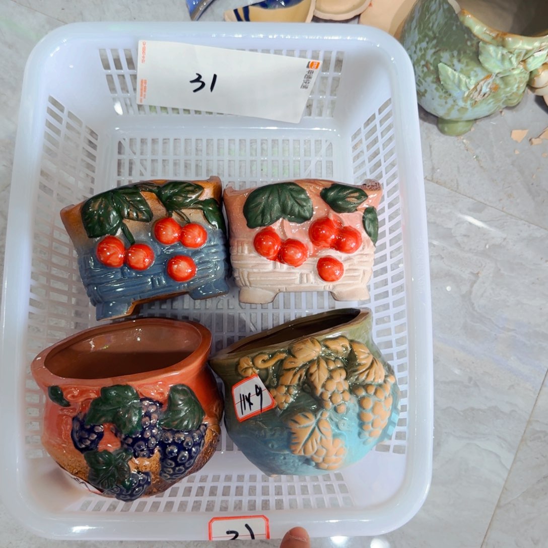 紫砂花盆粗陶盆醋醋