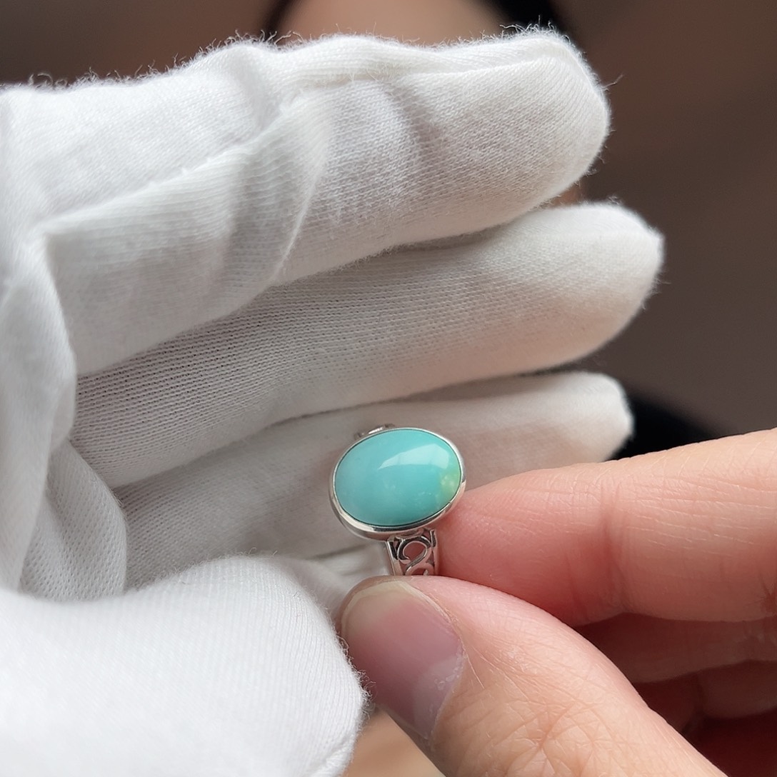 绿松石珠宝奇石银S925镶嵌