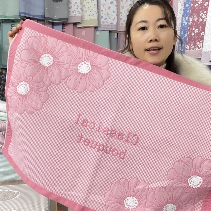 棉特价促销粉色花开富贵