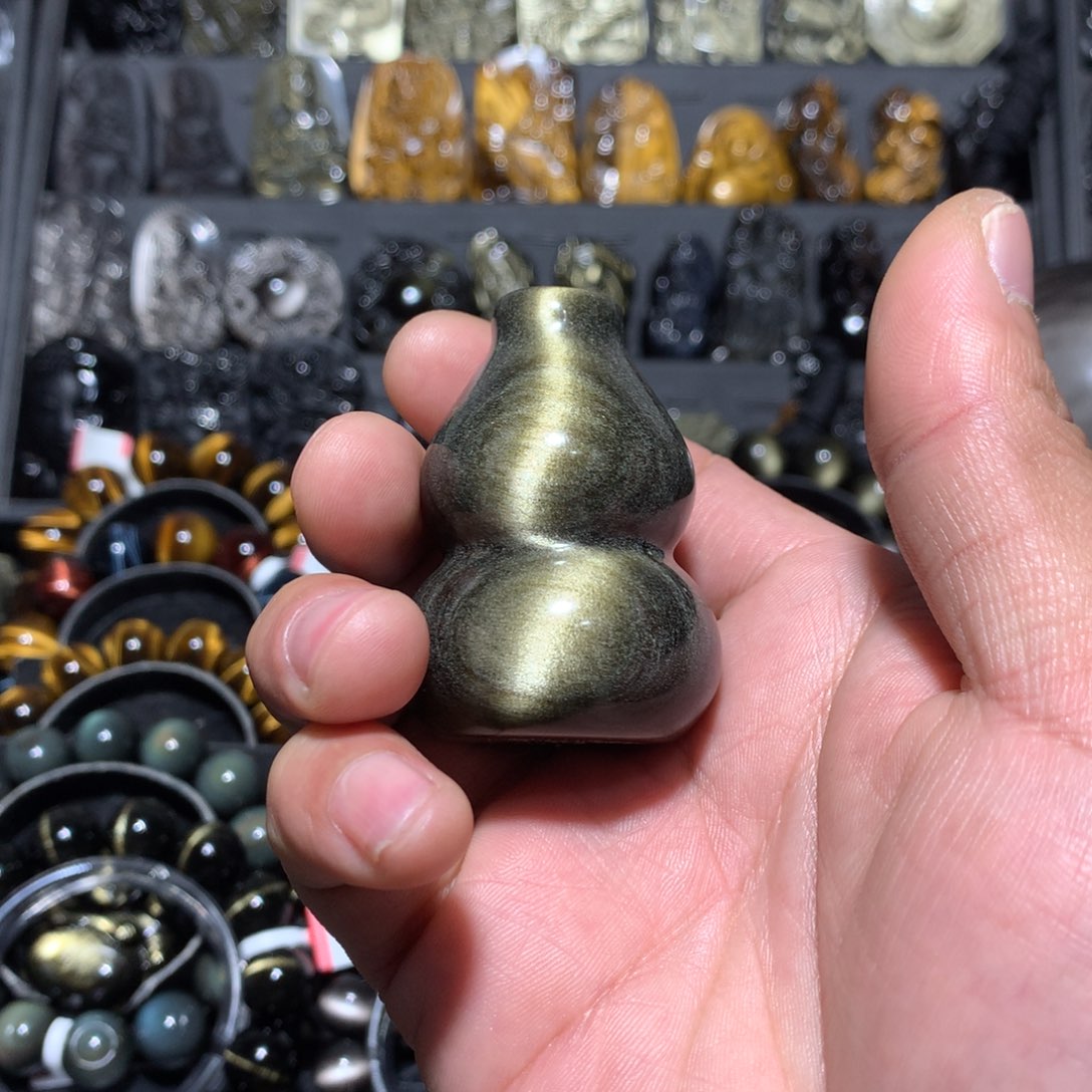 未镶嵌黑曜岩珠宝奇石闲**虑