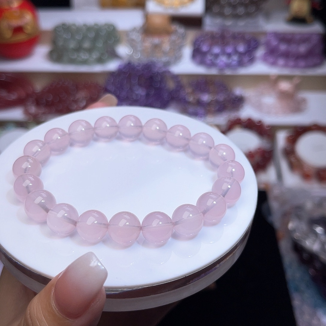 水晶手链未镶嵌九*天然水晶10mm漏