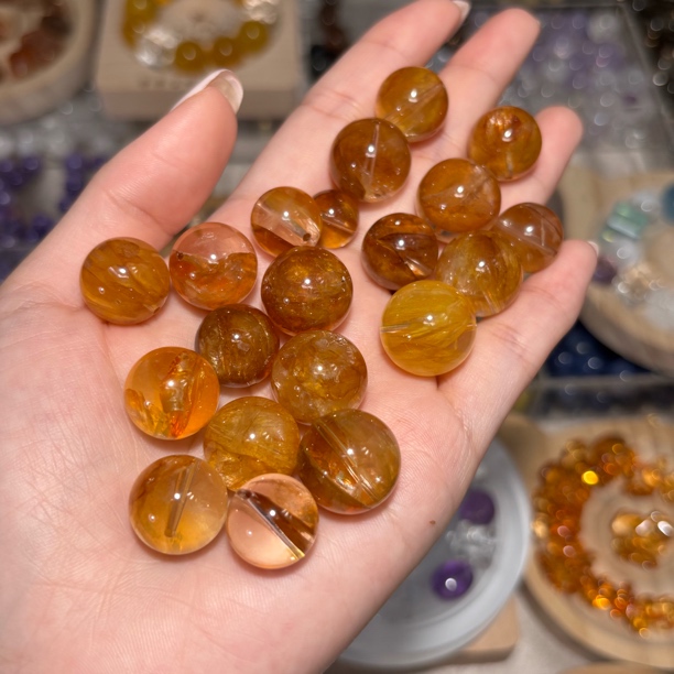 特级芬达黄胶花单珠一颗