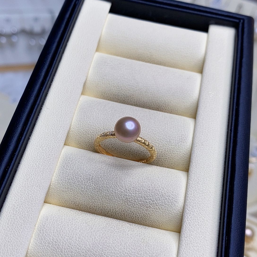 淡水珍珠戒指银S925镶嵌