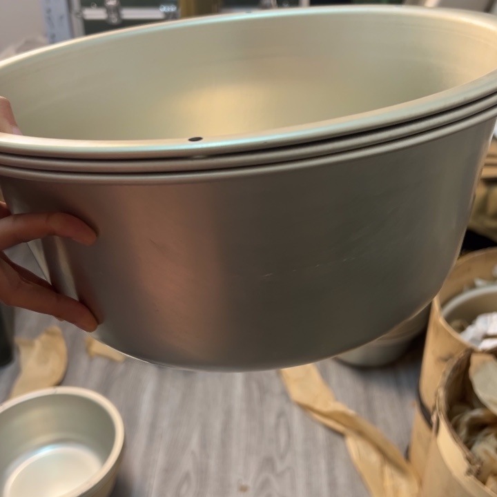 厚款铝合金盆3个34cm