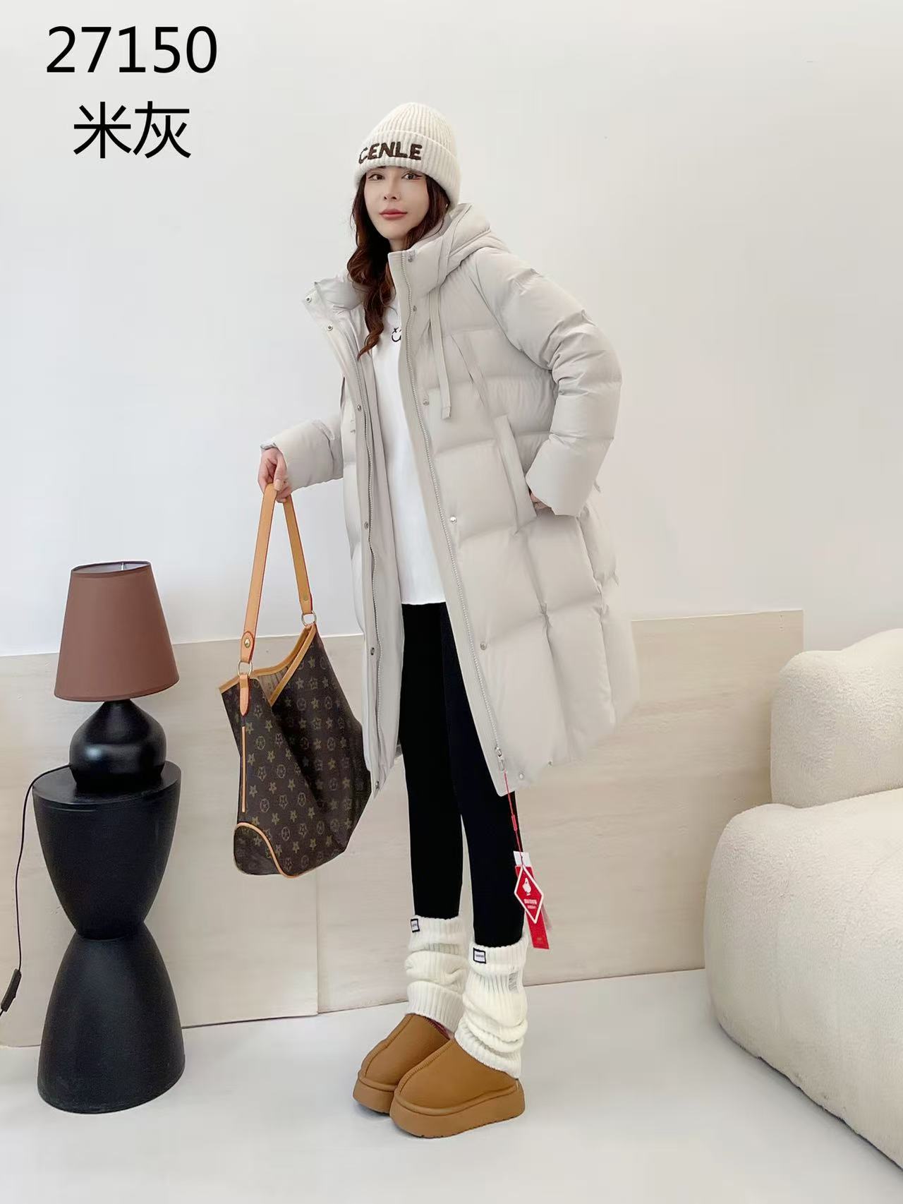 中长款90白鸭绒羽绒服-27150