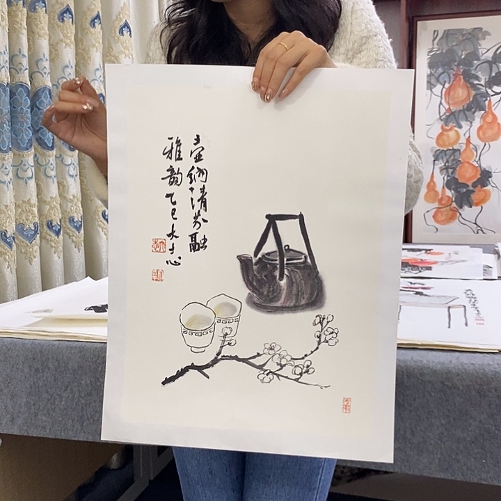 国画纯手绘国画写意作品34*46
