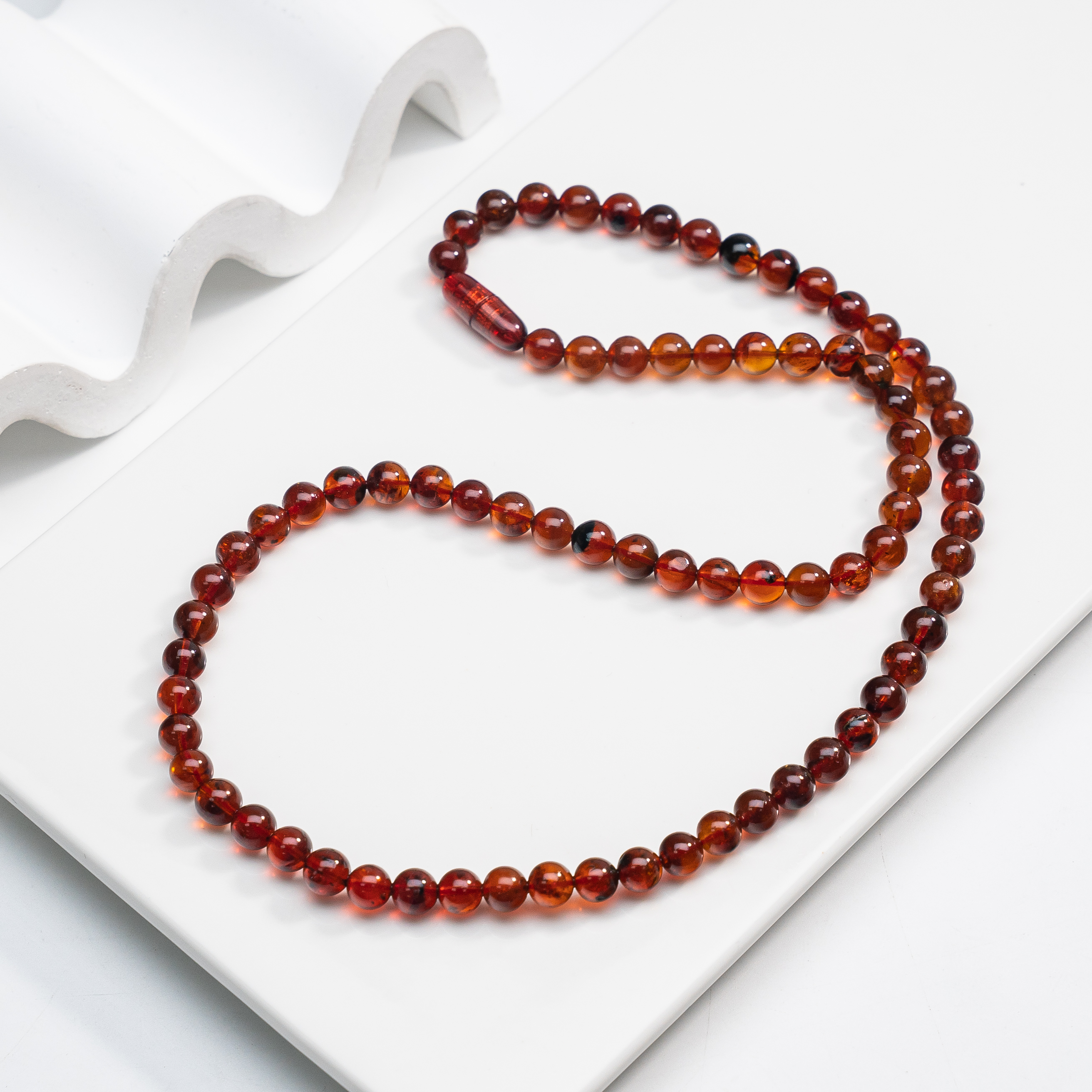 天然血珀妈妈链6mm百搭女款项链SDXP3611（多样性发其一）