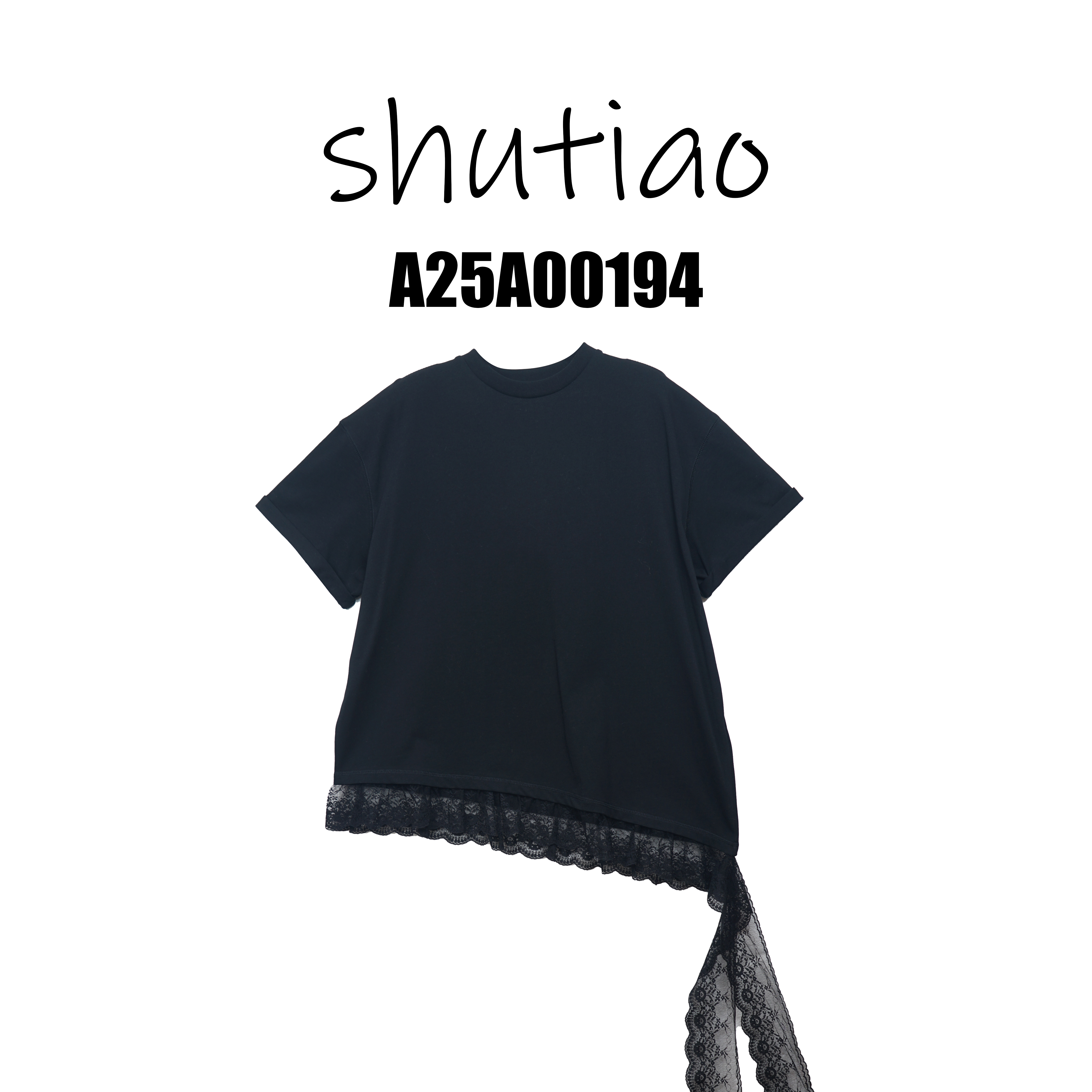 【SHUTIAO】2025春夏：新款小众设计款T恤A25A00194