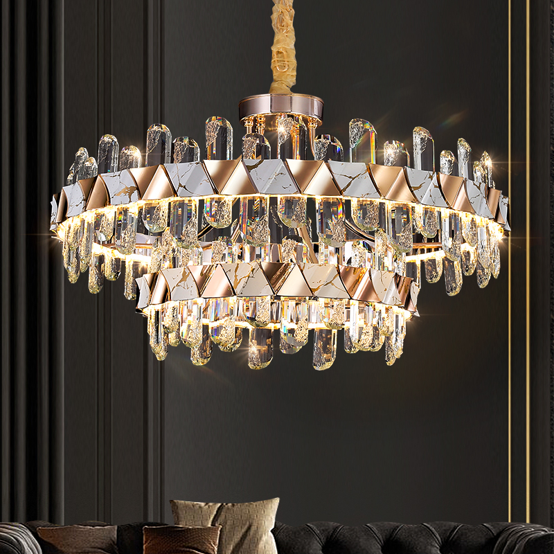 德聚亨源头工厂直销高端进口K9水晶客厅餐厅卧室吊灯大气家用灯具