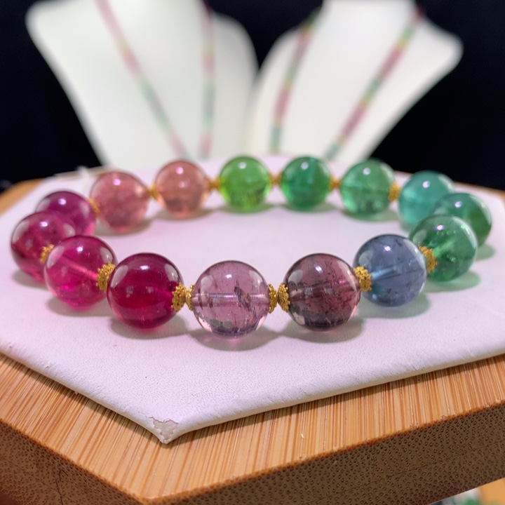 双色碧玺手链未镶嵌