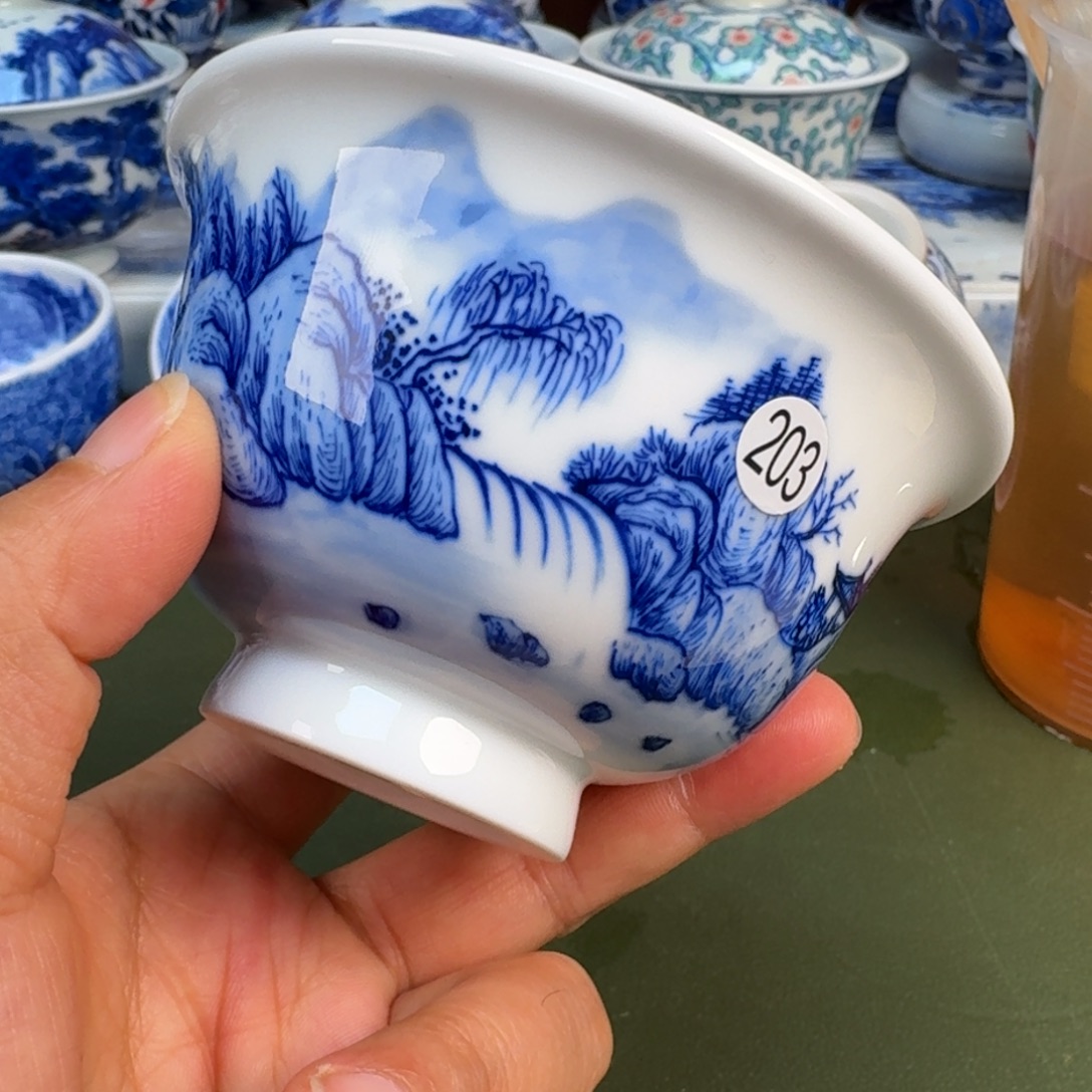 陶景德镇纯手绘茶具圆圆203