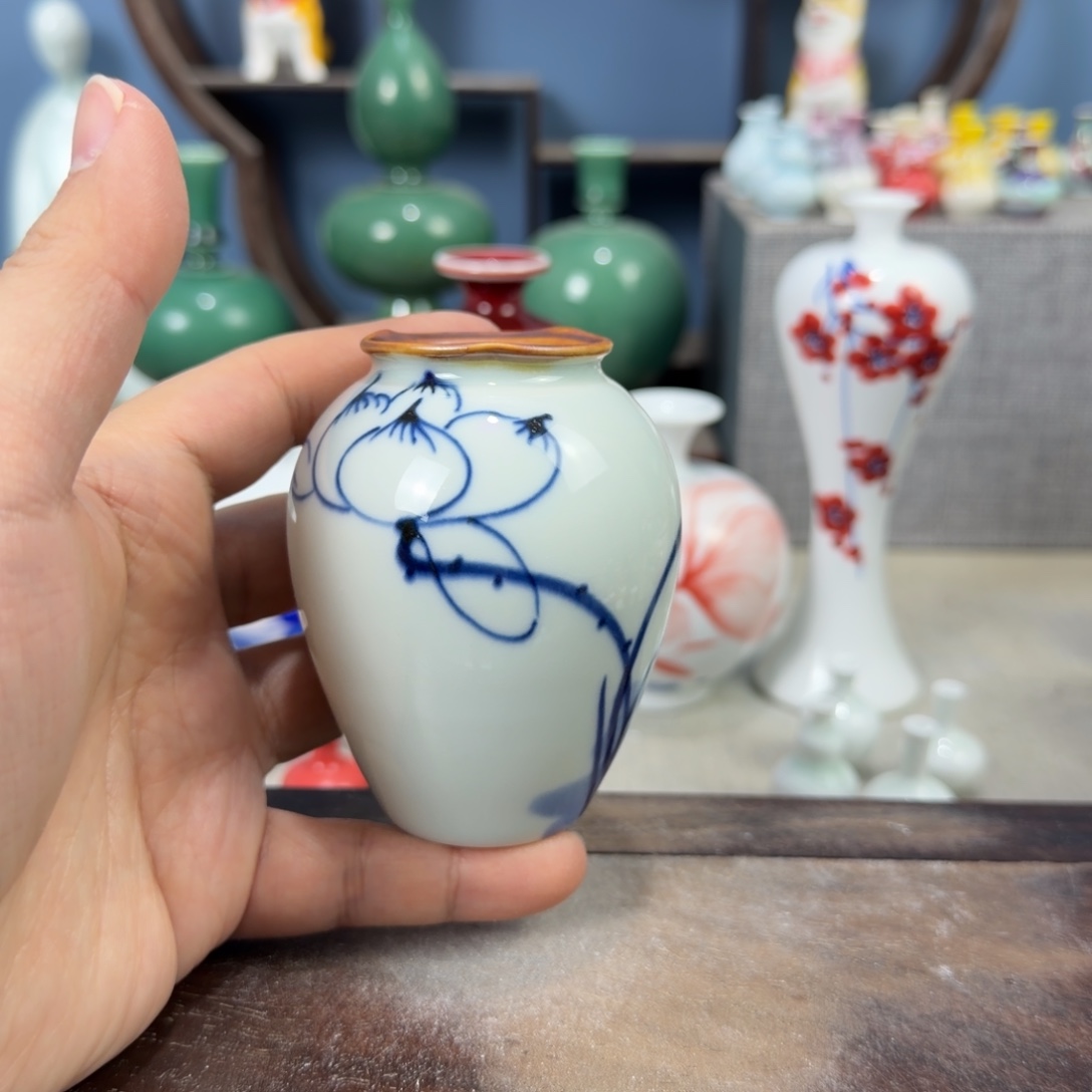 陶瓷手工小花器摆件