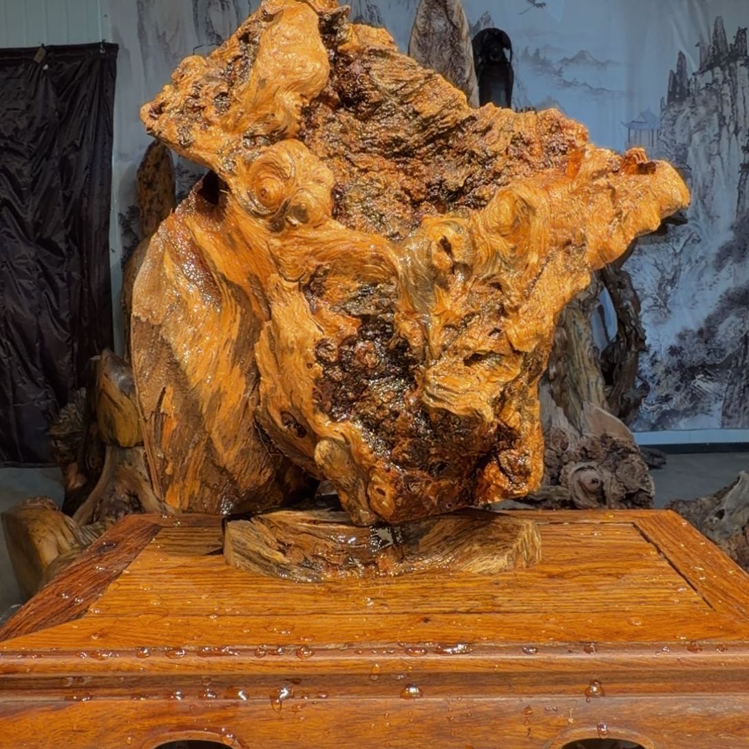 半***酒木三丰琥珀木 天然摆件25