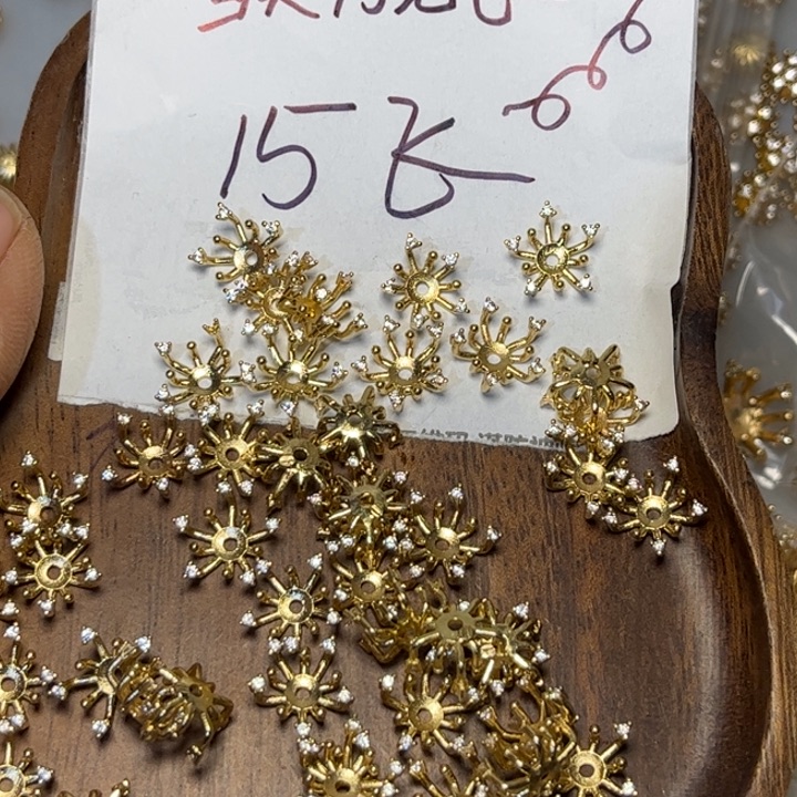 非金属星星铜锆花心20个