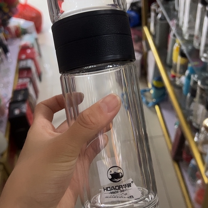 华象347-5双层玻璃杯玻璃杯茶水分离