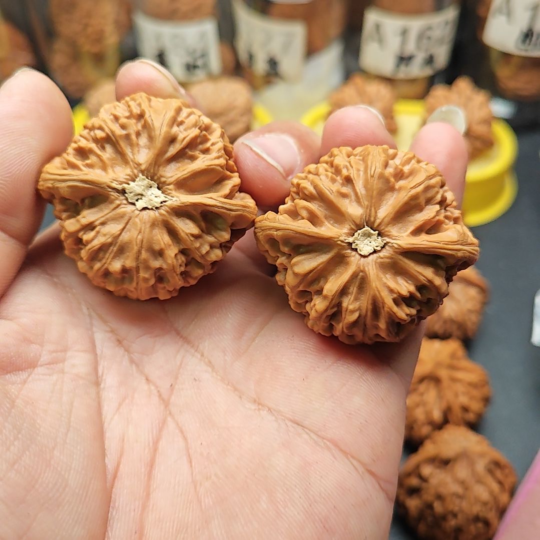 四***金文玩核桃把件宫灯