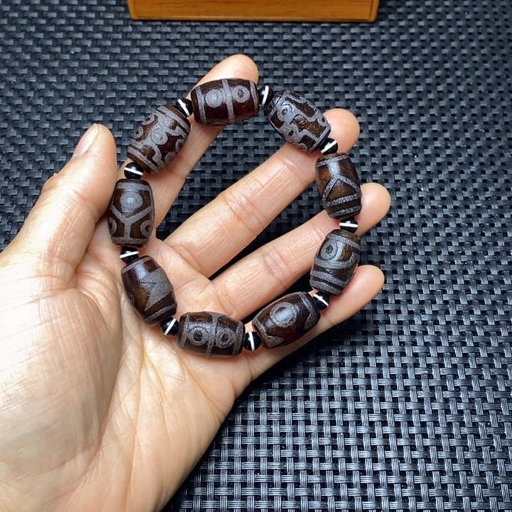 清***痕玛瑙/玉髓未镶嵌手链