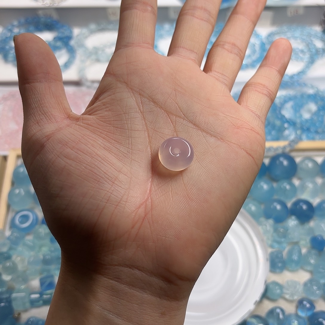 水晶手串未镶嵌粉水晶平安扣