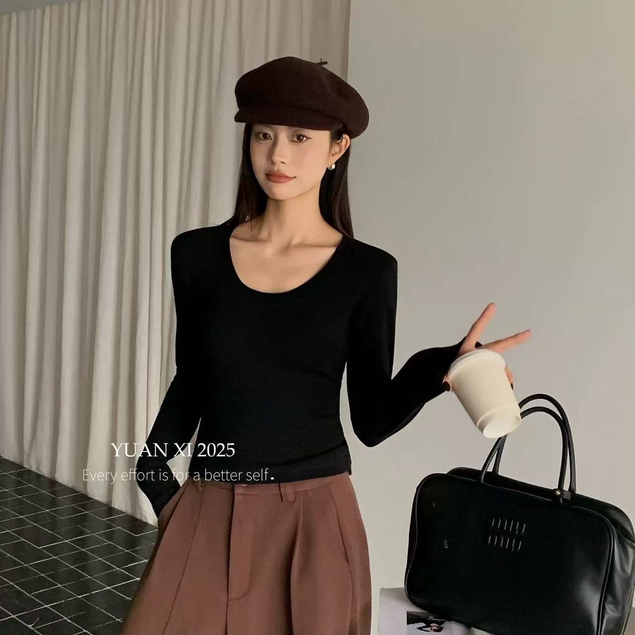 U领加绒打底9201