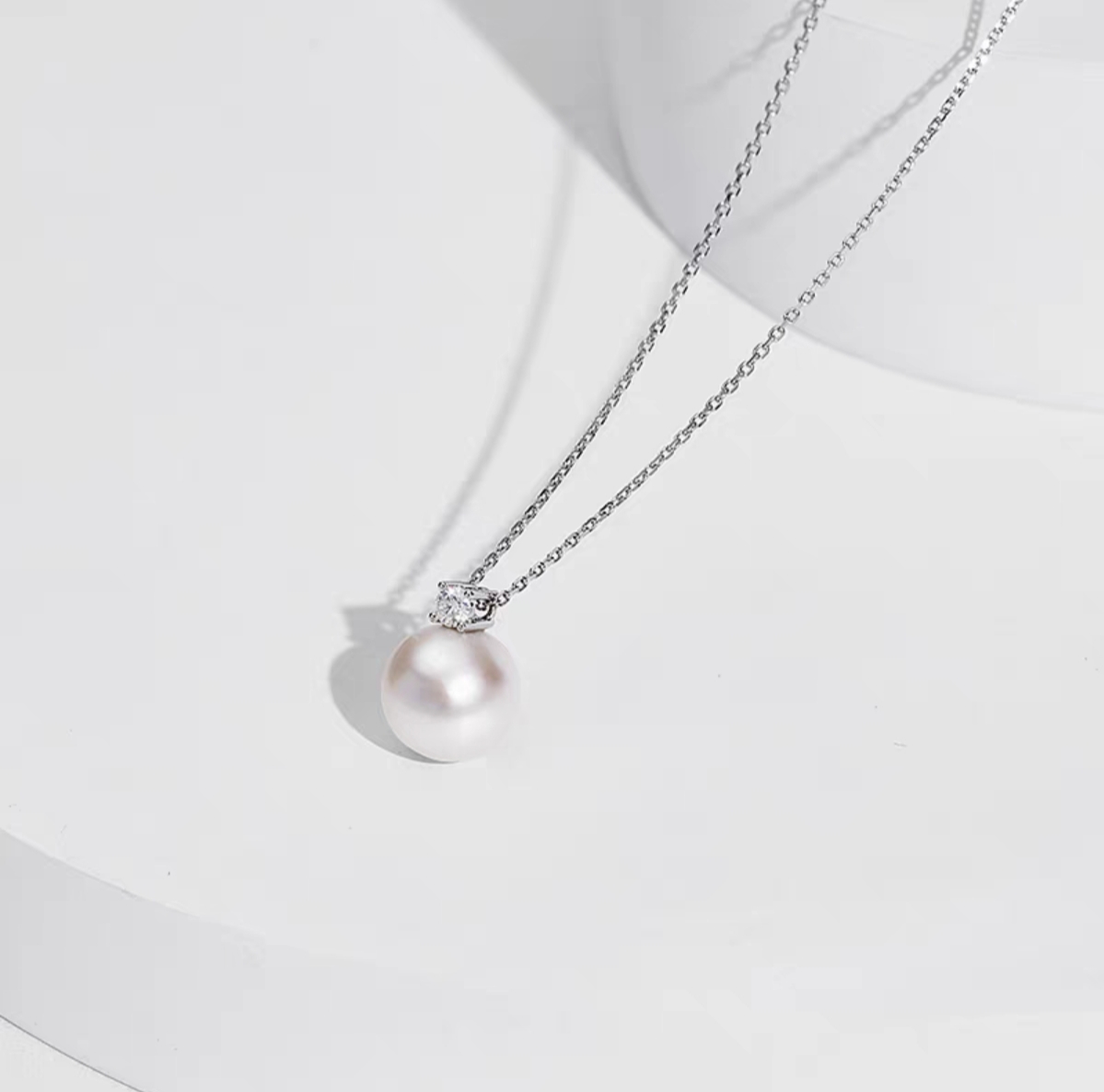 12-13mm淡水珍珠戴妃项链 s925银链百搭简约气质经典时尚强光