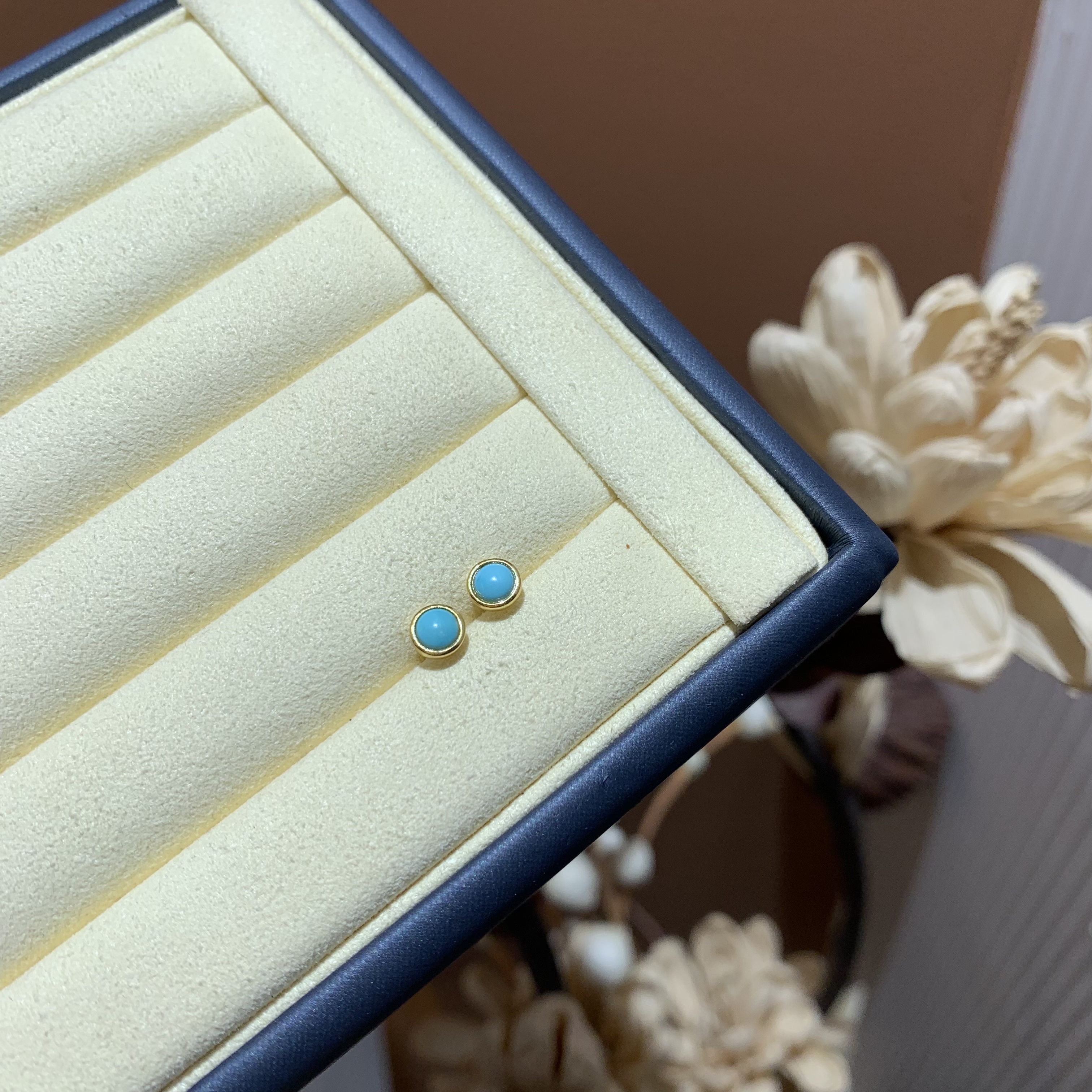 【一菲臻选】S925银-绿松耳钉HB49|BLL4