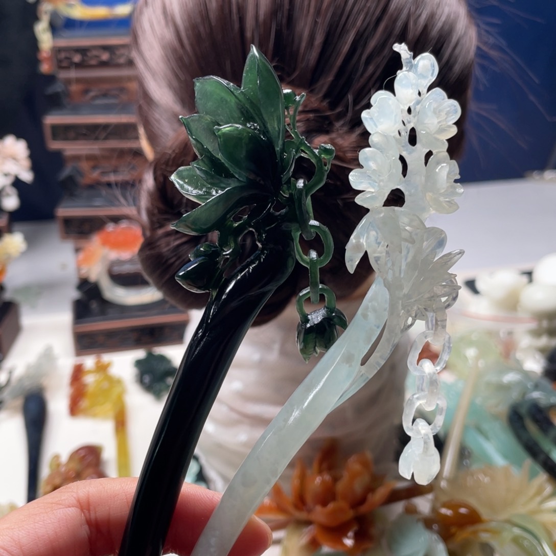 【闪购商品】未镶嵌岫玉发饰烈*