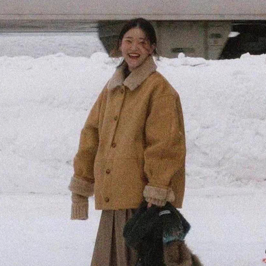 韩国东大门冬季新复古纯色单排扣羊羔毛翻领皮毛一体外套女