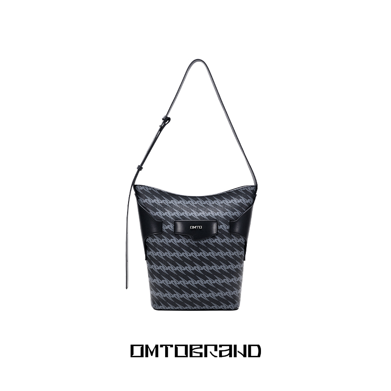 omto花花发财桶黑松露水桶包女小众设计单肩包通勤斜挎菜篮子女包