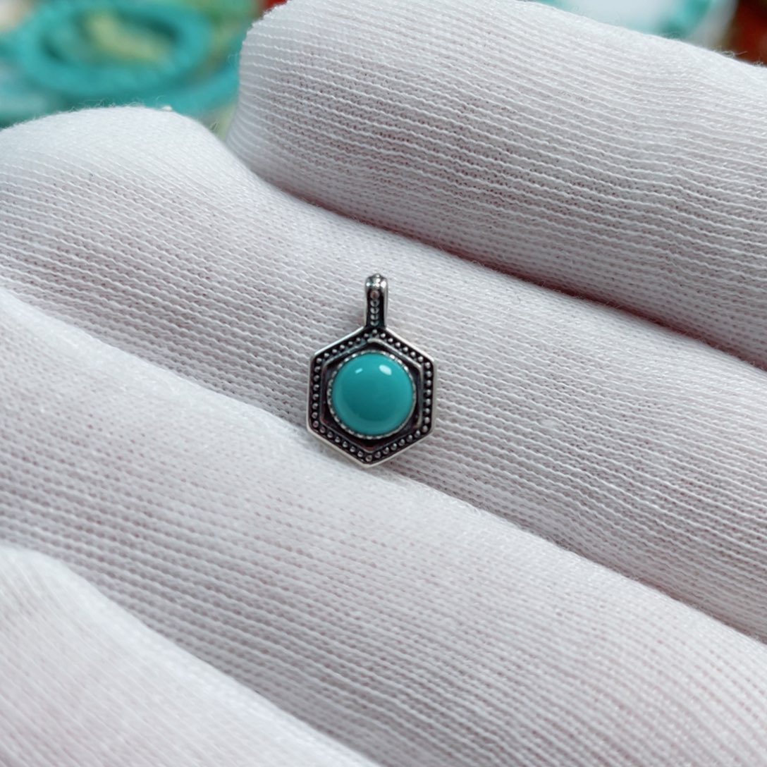 绿松石珠宝奇石银S925镶嵌