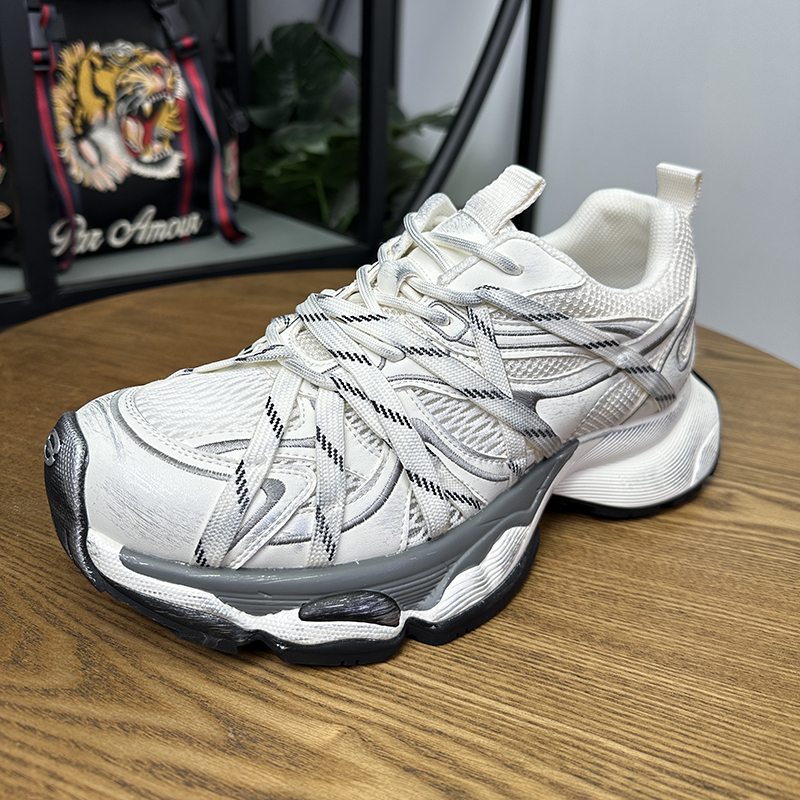 夏季新款老爹鞋男士韩版透气网布鞋厚底增高鞋时尚百搭潮流男鞋子