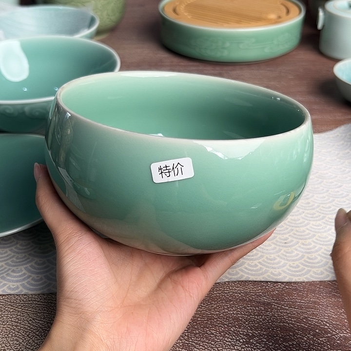龙泉云间青瓷小米茶器